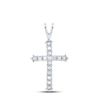 Ethereal Brilliance Diamond Cross Pendant  Top View from Splendid Jewellery