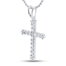 Load image into Gallery viewer, Ethereal Brilliance Diamond Cross Pendant  Side View from Splendid Jewellery