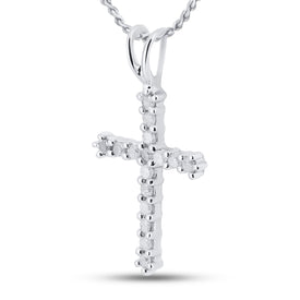 Ethereal Brilliance Diamond Cross Pendant  Side View from Splendid Jewellery