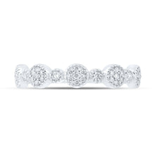 Load image into Gallery viewer, Ethereal Diamond Elegance Stackable Band Front view from the 10Kt White Gold Womens Round Diamond Stackable Band Ring 1 5 Cttwpin289961 collection by Splendid Jewellery