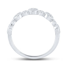 Load image into Gallery viewer, Ethereal Diamond Elegance Stackable Band Side view from the 10Kt White Gold Womens Round Diamond Stackable Band Ring 1 5 Cttwpin289961 collection by Splendid Jewellery