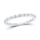 Ethereal Elegance: 10kt White Gold Diamond Stacking Band Ring - Splendid Jewellery