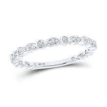 Load image into Gallery viewer, Ethereal Elegance: 10kt White Gold Diamond Stacking Band Ring - Splendid Jewellery