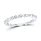 Ethereal Elegance: 10kt White Gold Diamond Stacking Band Ring - Splendid Jewellery