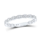 Ethereal Elegance: 10kt White Gold Diamond Stacking Band Ring - Splendid Jewellery