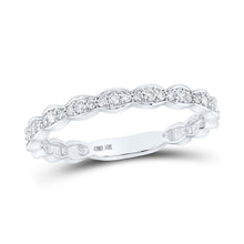 Load image into Gallery viewer, Ethereal Elegance: 10kt White Gold Diamond Stacking Band Ring - Splendid Jewellery