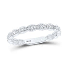 Ethereal Elegance: 10kt White Gold Diamond Stacking Band Ring - Splendid Jewellery