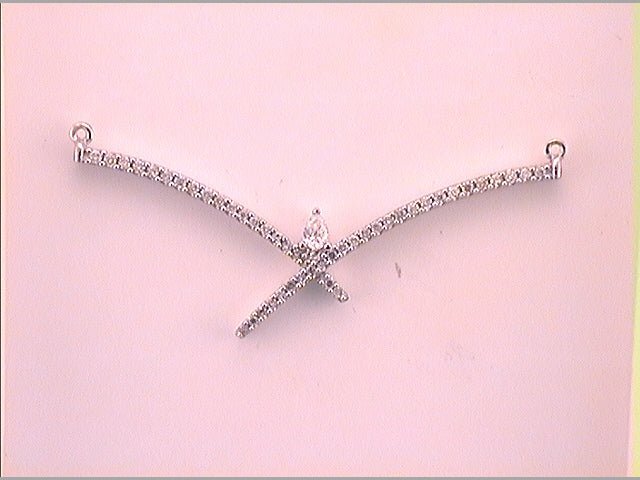 Ethereal Elegance: 10kt White Gold Pear Diamond Pendant Necklace - Splendid Jewellery