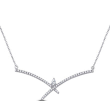 Load image into Gallery viewer, Ethereal Elegance: 10kt White Gold Pear Diamond Pendant Necklace - Splendid Jewellery