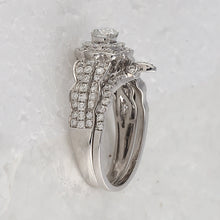 Load image into Gallery viewer, Ethereal Elegance: 14kt White Gold Diamond Wedding Ring Band Set - Splendid Jewellery