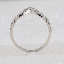 Load image into Gallery viewer, Ethereal Elegance: 14kt White Gold Diamond Wedding Ring Band Set - Top View