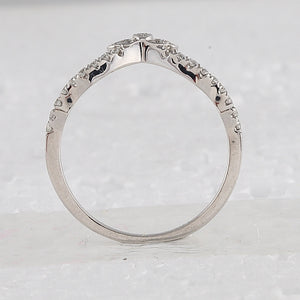 Ethereal Elegance: 14kt White Gold Diamond Wedding Ring Band Set - Splendid Jewellery