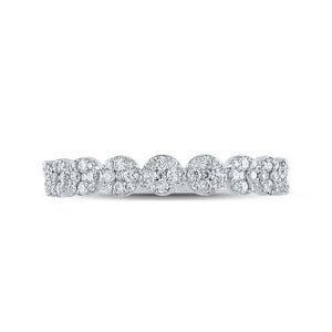 Ethereal Glow | 14kt White Gold Womens Round Diamond Band Ring 5/8 Cttw - Splendid Jewellery