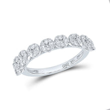 Load image into Gallery viewer, Ethereal Glow | 14kt White Gold Womens Round Diamond Band Ring 5/8 Cttw - Splendid Jewellery