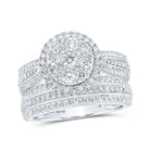 Ethereal Love | 10kt White Gold Diamond Enchantment Bridal Wedding Ring Set - Splendid Jewellery