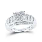Ethereal Love: 10kt White Gold Heart Diamond Bridal Wedding Ring - Splendid Jewellery