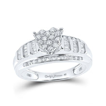 Load image into Gallery viewer, Ethereal Love: 10kt White Gold Heart Diamond Bridal Wedding Ring - Splendid Jewellery