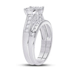 Ethereal Love: 10kt White Gold Round Diamond Bridal Wedding Ring Band Set 1 Cttw - Alternate view 3 from Splendid Jewellery