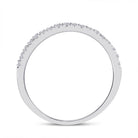 Ethereal Love: 10kt White Gold Round Diamond Oval Halo Bridal Wedding Ring Band Set 1/2 Cttw - Splendid Jewellery