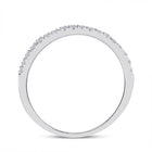 Ethereal Love: 10kt White Gold Round Diamond Oval Halo Bridal Wedding Ring Band Set 1/2 Cttw - Splendid Jewellery