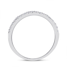 Load image into Gallery viewer, Ethereal Love: 10kt White Gold Round Diamond Oval Halo Bridal Wedding Ring Band Set 1/2 Cttw - Alternate view 1 from Splendid Jewellery