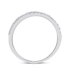 Ethereal Love: 10kt White Gold Round Diamond Oval Halo Bridal Wedding Ring Band Set 1/2 Cttw - Alternate view 1 from Splendid Jewellery