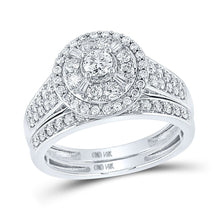 Load image into Gallery viewer, Ethereal Love | 14kt White Gold Radiant Diamond Bridal Wedding Ring Band Set 1 Cttw - Splendid Jewellery
