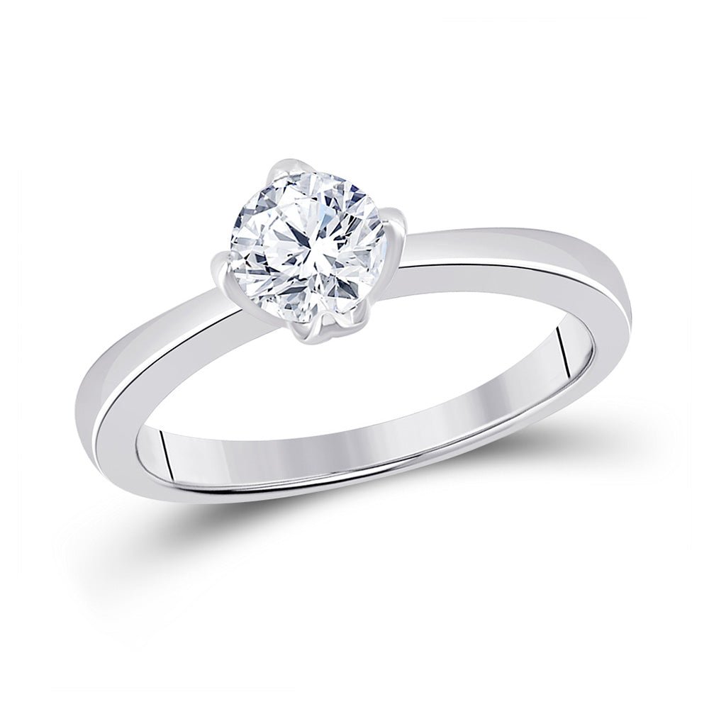 Ethereal Love | 14kt White Gold Radiant Diamond Solitaire Bridal Wedding Engagement Ring 3/4 Cttw - Splendid Jewellery