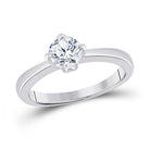 Ethereal Love | 14kt White Gold Radiant Diamond Solitaire Bridal Wedding Engagement Ring 3/4 Cttw - Splendid Jewellery