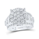 Ethereal Radiance | 10kt White Gold Dazzling Diamond Cluster Bridal Wedding Engagement Ring 3 Cttw - Splendid Jewellery