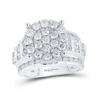 Ethereal Radiance | 10kt White Gold Dazzling Diamond Cluster Bridal Wedding Engagement Ring 3 Cttw - Splendid Jewellery