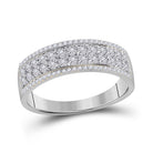 Ethereal Sparkle | 10kt White Gold Womens Round Diamond Band Ring 1/6 Cttw - Splendid Jewellery