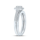 Everlasting Love: 10kt White Gold Round Diamond 2 - Stone Bridal Wedding Ring Band Set - Splendid Jewellery