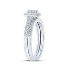 Everlasting Love: 10kt White Gold Round Diamond 2 - Stone Bridal Wedding Ring Band Set - Splendid Jewellery