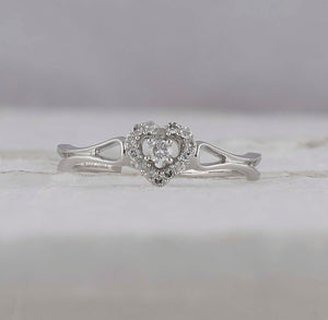 Everlasting Love Diamond Heart Promise Ring - Splendid Jewellery