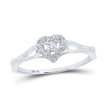 Load image into Gallery viewer, Everlasting Love Diamond Heart Promise Ring  Top View from Splendid Jewellery