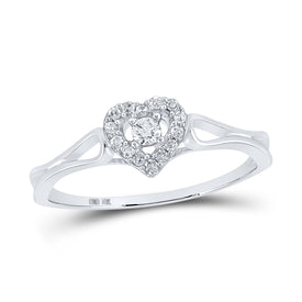 Everlasting Love Diamond Heart Promise Ring  Top View from Splendid Jewellery