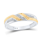 Everlasting Love: Two-Tone Gold His Hers Diamond Cluster Wedding Set - Alternate view 2 from Splendid Jewellery