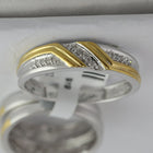 Everlasting Love: Two-Tone Gold His Hers Diamond Cluster Wedding Set - Alternate view 4 from Splendid Jewellery