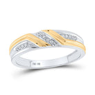 Everlasting Love: Two - Tone Gold His Hers Diamond Cluster Wedding Set - Splendid Jewellery