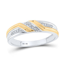Load image into Gallery viewer, Everlasting Love: Two - Tone Gold His Hers Diamond Cluster Wedding Set - Splendid Jewellery