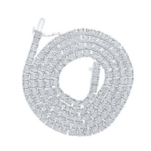 Load image into Gallery viewer, Exquisite 10kt White Gold Round Diamond Link Chain Necklace for Men - 4 - 3/4 Cttw - Splendid Jewellery