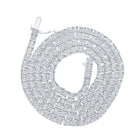 Exquisite 10kt White Gold Round Diamond Link Chain Necklace for Men - 4 - 3/4 Cttw - Splendid Jewellery