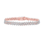 Exquisite 14kt Rose Gold Diamond Cuban Link Bracelet - 7 - 5/8 Ct.t.w. - Splendid Jewellery