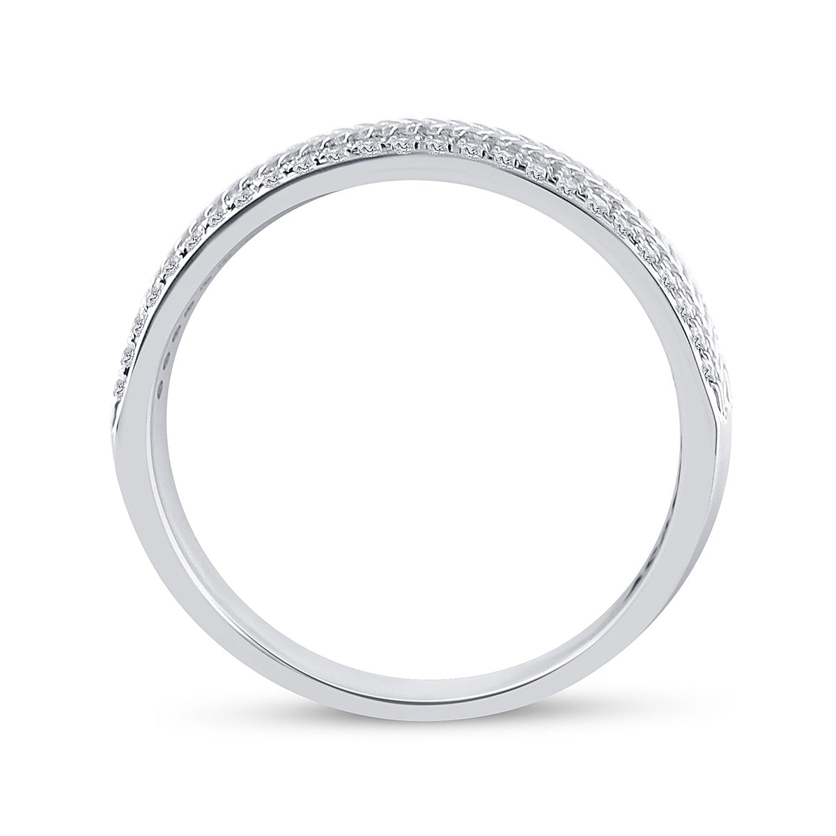 Exquisite 14kt White Gold Men's Diamond Wedding Band with Wheat Texture - Timeless Elegance and Dazzling Brilliance - Splendid Jewellery