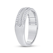 Load image into Gallery viewer, Exquisite 14kt White Gold Men's Diamond Wedding Band with Wheat Texture - Timeless Elegance and Dazzling Brilliance - Splendid Jewellery