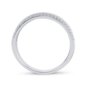 Exquisite 14kt White Gold Men's Diamond Wedding Band with Wheat Texture - Timeless Elegance and Dazzling Brilliance - Splendid Jewellery