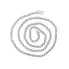 Exquisite 14kt White Gold Men's Round Diamond Link Chain Necklace - 11 Cttw - Splendid Jewellery