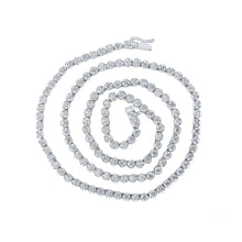 Load image into Gallery viewer, Exquisite 14kt White Gold Men's Round Diamond Link Chain Necklace - 11 Cttw - Splendid Jewellery