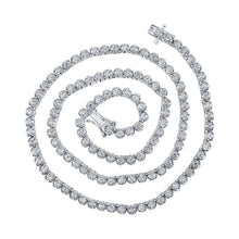 Load image into Gallery viewer, Exquisite 14kt White Gold Mens Round Diamond Tennis Chain Necklace - 6 - 1/2 Cttw - Splendid Jewellery